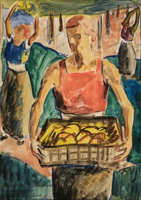 Lot 335 - Gurschner (Herbert, 1901-1975). Sketch for Lemon Harvest, circa 1937