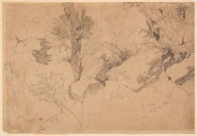 Lot 112 - Lear (Edward, 1812-1888). San Buci, near Rome, Italy, 1840