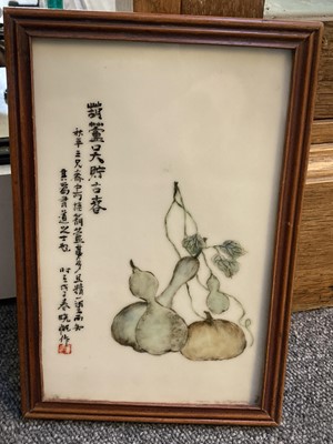 Lot 317 - Panel. Chinese porcelain panel