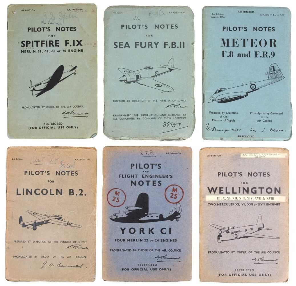 Lot 21 - Collection of 30 Pilots notes, 19.5 x 13 cm