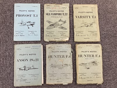 Lot 21 - Collection of 30 Pilots notes, 19.5 x 13 cm