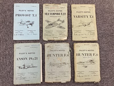 Lot 21 - Collection of 30 Pilots notes, 19.5 x 13 cm