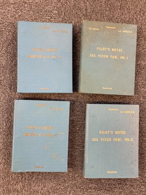 Lot 21 - Collection of 30 Pilots notes, 19.5 x 13 cm