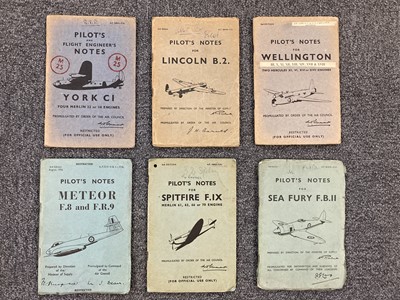 Lot 21 - Collection of 30 Pilots notes, 19.5 x 13 cm