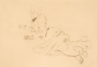 Lot 656 - Rackham (Arthur, 1867-1939). Studious Demeanour,  pencil on paper