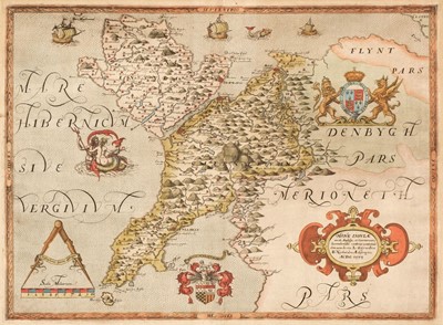 Lot 73 - Anglesey & Caernarvon. Saxton (Christopher), Mone Insulae modo Anglesey..., 1579