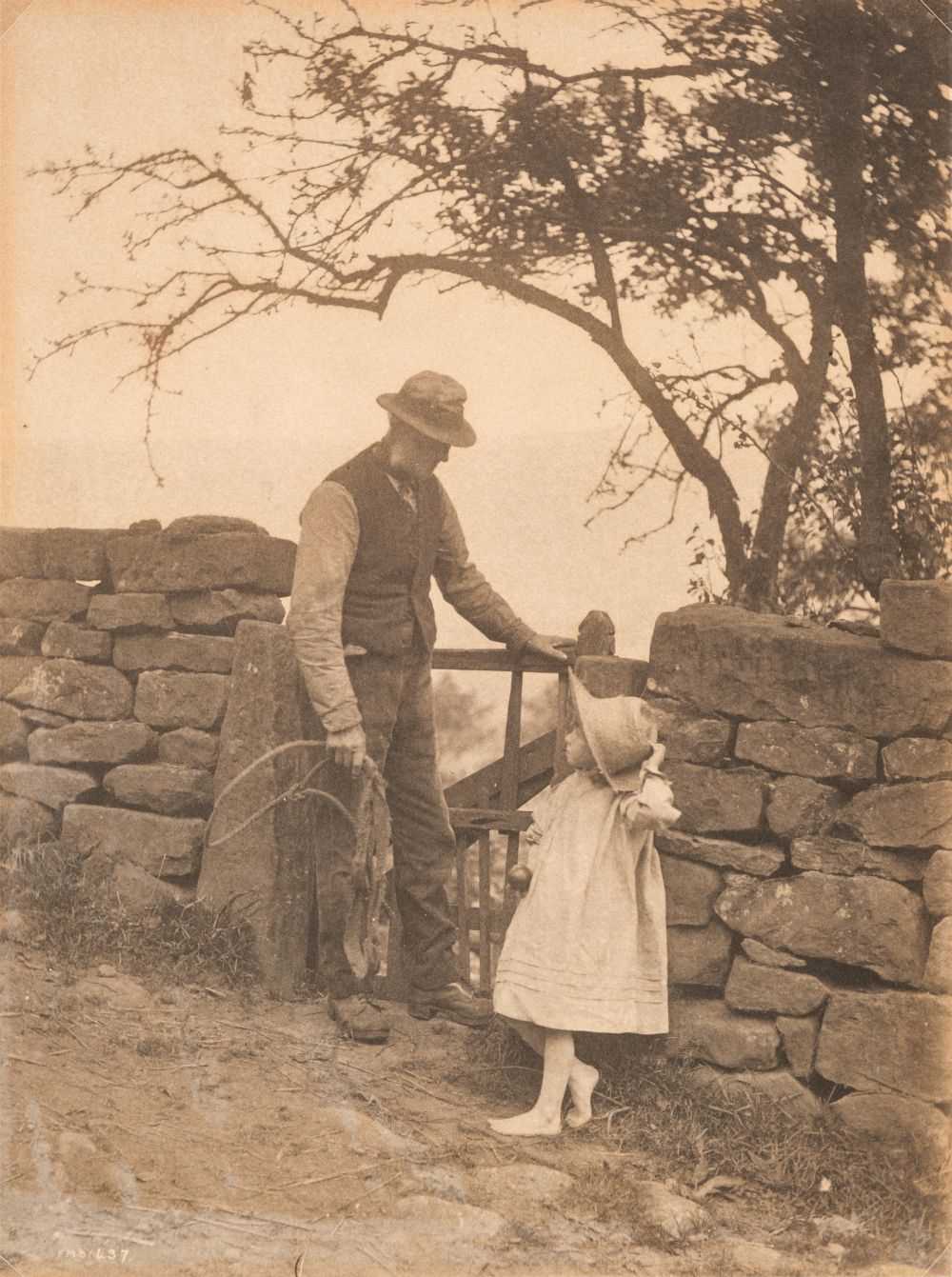 Lot 73 - Sutcliffe (Frank Meadow, 1853-1941). Study of two figures in a rural landscape, c. 1890