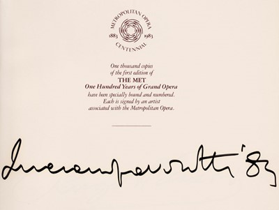 Lot 354 - Metropolitan Opera House, New York. The Met: One Hundred Years of Grand Opera