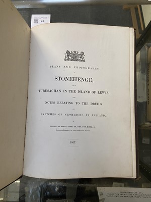 Lot 43 - James (Henry). Plans and Photographs of Stonehenge, and of Turusachan in the Island of Lewis