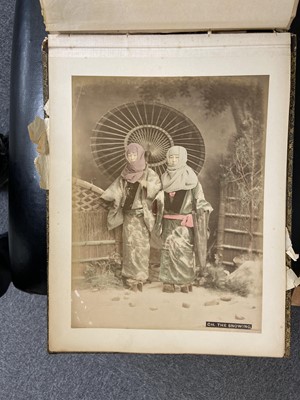 Lot 48 - Japan. An album containing 49 photographs by Kusakabe Kimbei, Raimond von Stillfried