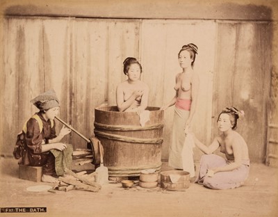 Lot 48 - Japan. An album containing 49 photographs by Kusakabe Kimbei, Raimond von Stillfried