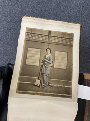 Lot 48 - Japan. An album containing 49 photographs by Kusakabe Kimbei, Raimond von Stillfried