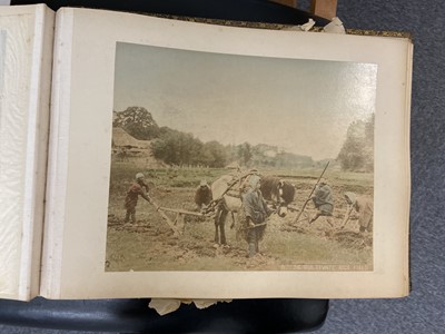 Lot 48 - Japan. An album containing 49 photographs by Kusakabe Kimbei, Raimond von Stillfried