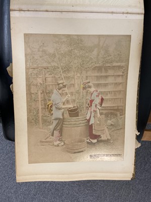 Lot 48 - Japan. An album containing 49 photographs by Kusakabe Kimbei, Raimond von Stillfried