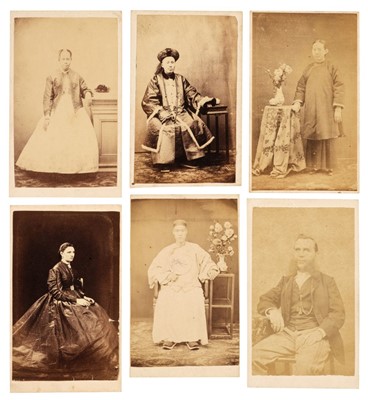 Lot 14 - Chinese Cartes de Visite. A group of 7 Chinese cartes de visite, c. 1860s