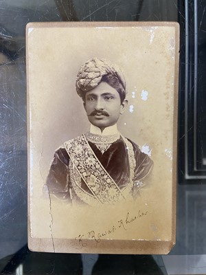 Lot 35 - India. A group of 8 individual and group portrait photographs, 19th & 20th century