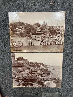 Lot 32 - India. A group of 10 photographs of Indian temples and ghats, c. 1870/1900