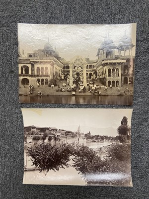 Lot 32 - India. A group of 10 photographs of Indian temples and ghats, c. 1870/1900