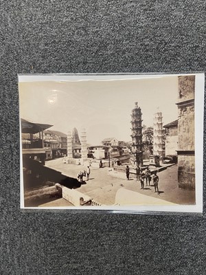 Lot 32 - India. A group of 10 photographs of Indian temples and ghats, c. 1870/1900