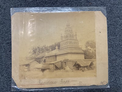 Lot 32 - India. A group of 10 photographs of Indian temples and ghats, c. 1870/1900