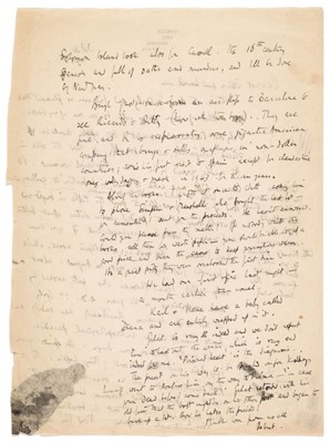 Lot 342 - Graves (Robert, 1895-1985). Autograph Letter Signed, ‘Robert’, Mallorca Spain, 30 October 1945