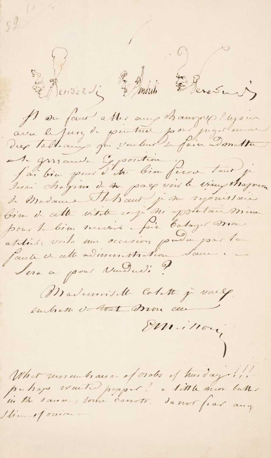 Lot 352 - Lear (Edward, 1812-1888). Autograph Letter Signed, 'Edward Lear', 17 Stratford Place, [London]
