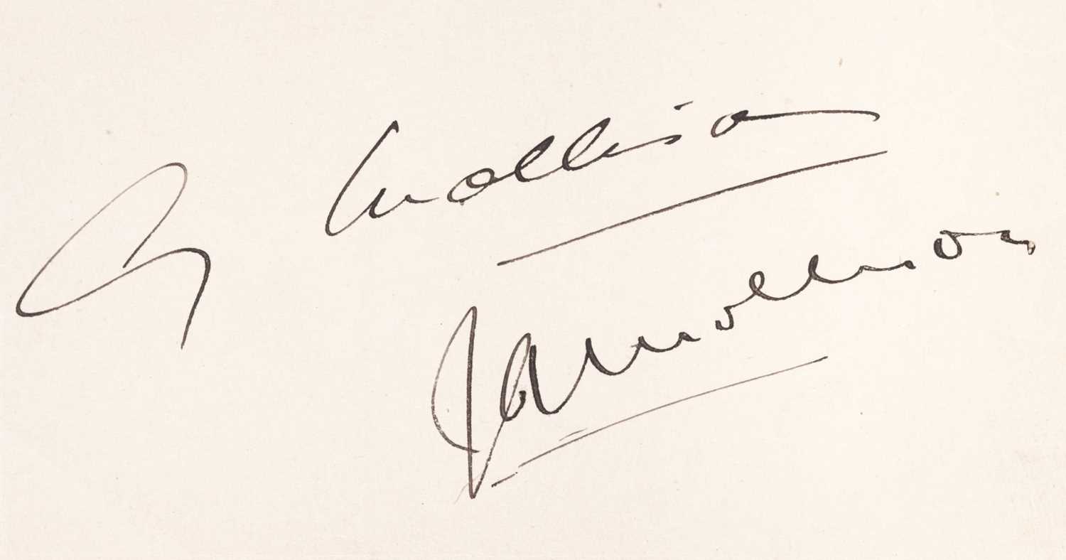 Lot 8 - Amy Johnson and Jim Mollison joint signatures, circa 1930s