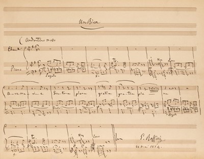 Lot 336 - Rossini (Gioachino Antonio, 1792-1868). Autograph Musical Manuscript of 'Un Rien', 1864