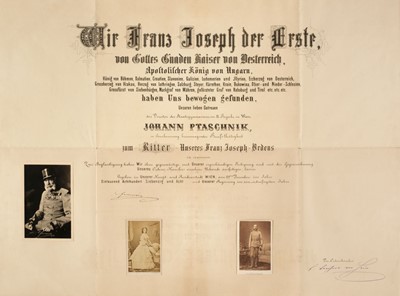 Lot 343 - Franz Joseph I (1830-1916). Document Signed, 'Franz Joseph', Vienna, 29 December 1878