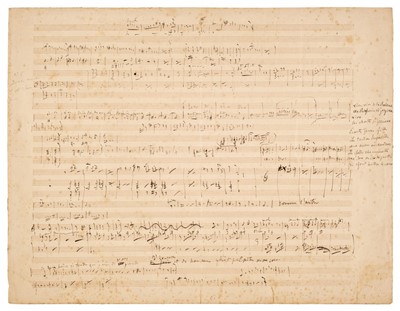 Lot 359 - Offenbach (Jacques, 1819-1880). Autograph sketchleaf for an unidentified operetta
