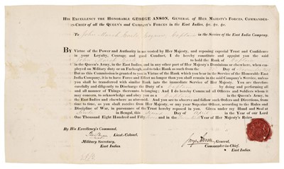 Lot 430 - East India Company. Three military commissions, 1856, 1857 & 1858