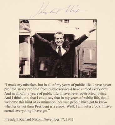 Lot 358 - Nixon (Richard Milhous, 1913-1994). Document Signed, no date, c. 1990
