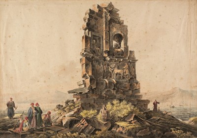 Lot 179 - Attributed to William Page (1794-1872). The Philopappos Monument, circa 1818