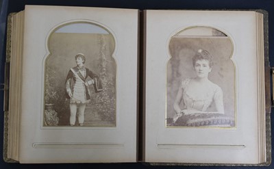 Lot 76 - Victorian Actresses. An album of 27 cabinet card photographs of Victorian actresses by Alfred Ellis