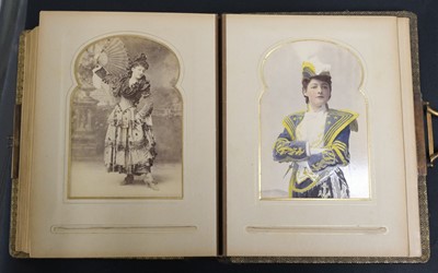 Lot 76 - Victorian Actresses. An album of 27 cabinet card photographs of Victorian actresses by Alfred Ellis