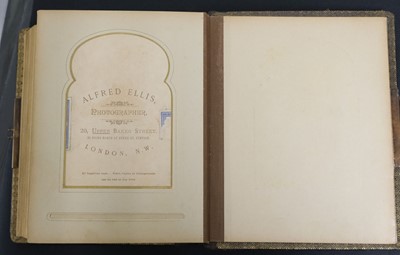 Lot 76 - Victorian Actresses. An album of 27 cabinet card photographs of Victorian actresses by Alfred Ellis