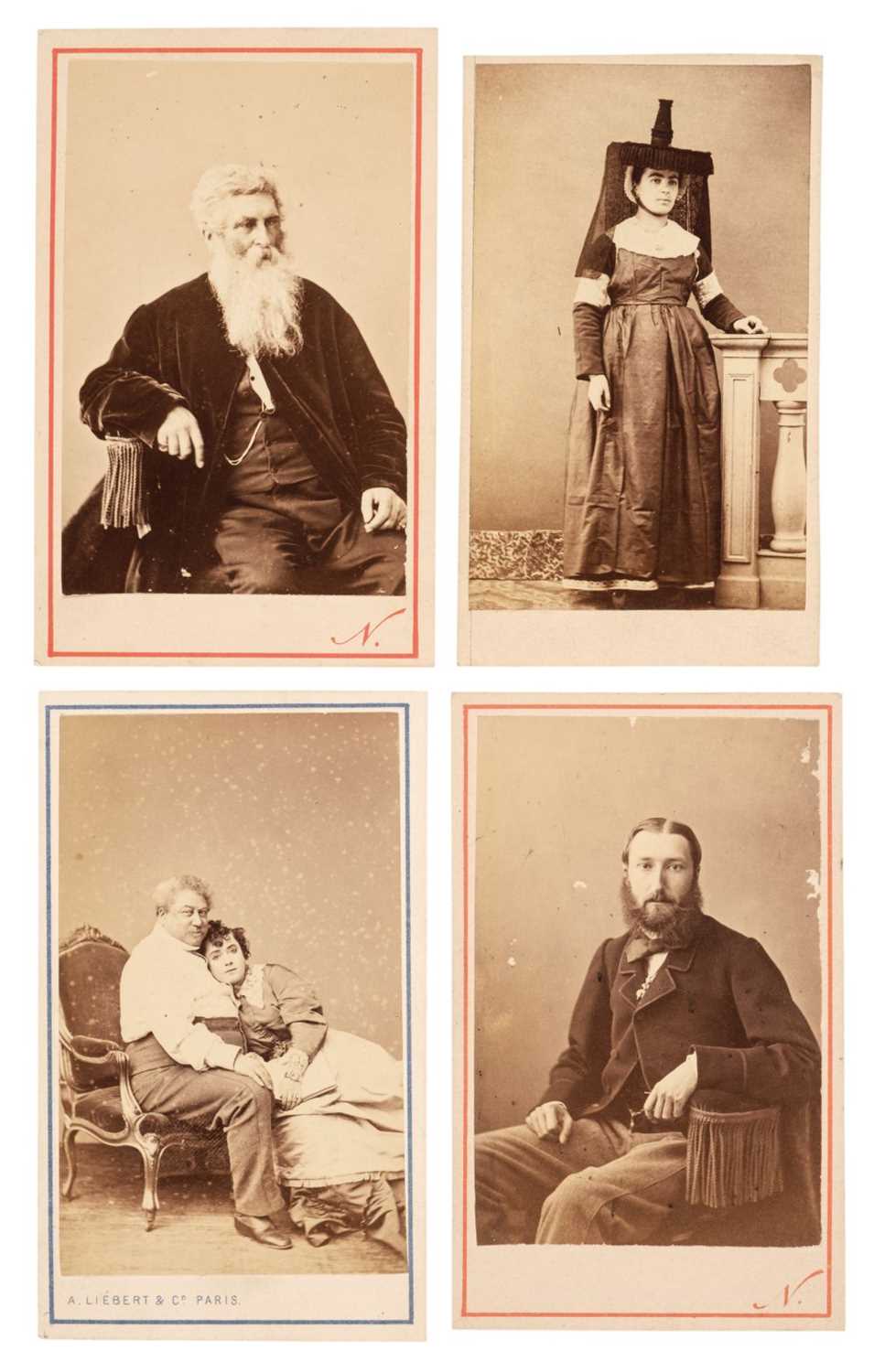Lot 10 - Cartes de Visite. An album containing approximately 110 window-mounted carte-de-visite portraits