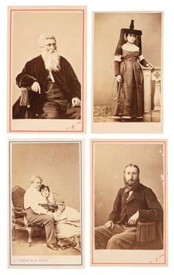 Lot 10 - Cartes de Visite. An album containing approximately 110 window-mounted carte-de-visite portraits