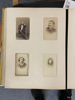 Lot 10 - Cartes de Visite. An album containing approximately 110 window-mounted carte-de-visite portraits