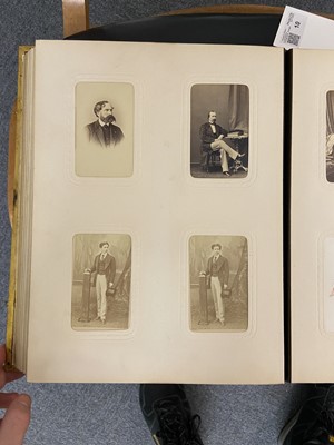 Lot 10 - Cartes de Visite. An album containing approximately 110 window-mounted carte-de-visite portraits