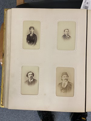Lot 10 - Cartes de Visite. An album containing approximately 110 window-mounted carte-de-visite portraits