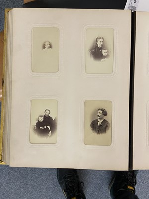 Lot 10 - Cartes de Visite. An album containing approximately 110 window-mounted carte-de-visite portraits