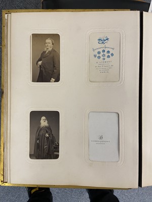 Lot 10 - Cartes de Visite. An album containing approximately 110 window-mounted carte-de-visite portraits