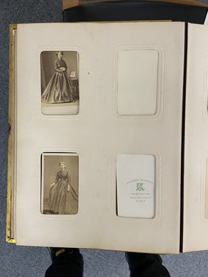 Lot 10 - Cartes de Visite. An album containing approximately 110 window-mounted carte-de-visite portraits