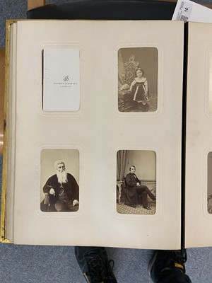 Lot 10 - Cartes de Visite. An album containing approximately 110 window-mounted carte-de-visite portraits