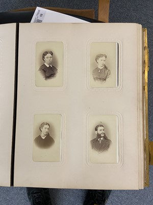 Lot 10 - Cartes de Visite. An album containing approximately 110 window-mounted carte-de-visite portraits