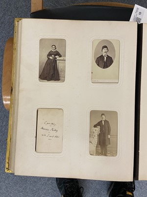 Lot 10 - Cartes de Visite. An album containing approximately 110 window-mounted carte-de-visite portraits