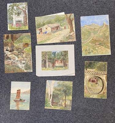 Lot 98 - China. A collection of photographs, postcards and watercolours