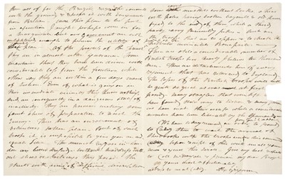 Lot 306 - Peninsular War. Autograph Letter Signed, ‘Alex Gregorson’, Lisbon, 8 March 1809