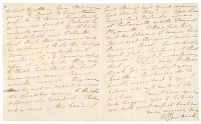 Lot 285 - Bentinck (Lord William, 1774-1839). Autograph Letter Signed, ‘W. Bentinck’, 10 December 1811